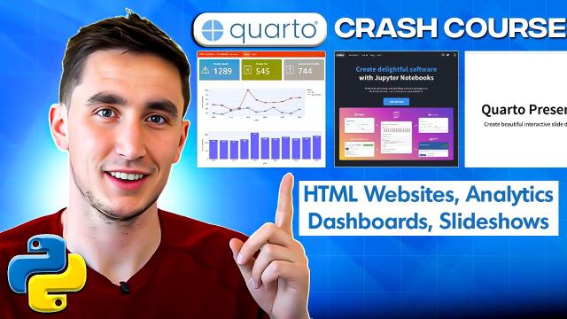 Quarto Crash Course | Create Professional Reports, Dashboards & Websites w/ Markdown & Python Code!